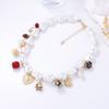 Baroque Simple and Fashionable Imitation Pearl Love Geometry Pendant Daily Wear Women's Leisure Necklace