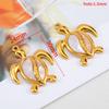 2pcs Enamel Dazzle Tree Leaf Pendants Stainless Steels Fish Tortoise Necklace Charms DIY Vintage Earring Jewelry Making Supplies