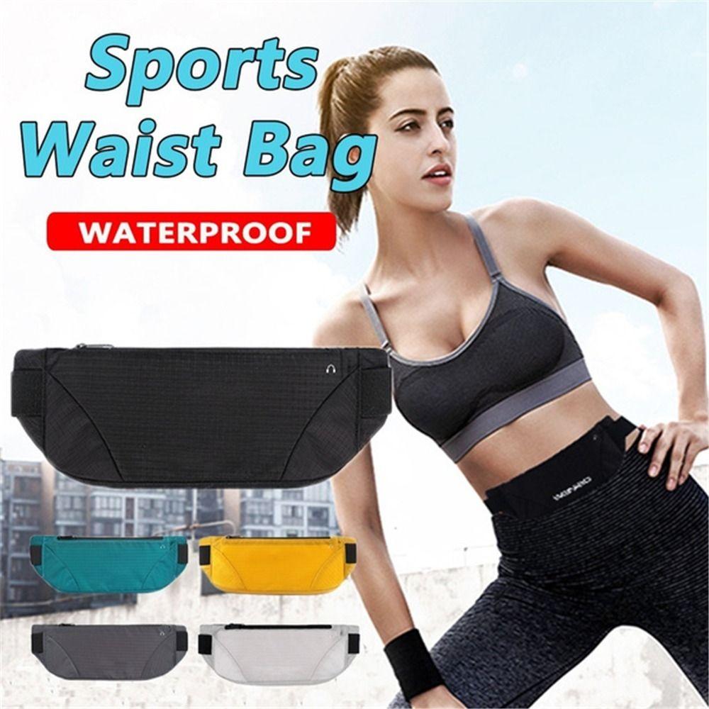 Three-section Running Waist Bags Breathable Multi-function Marathon Running Bag Lightweight Waterproof Sports Phone Bag