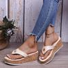 2021 Summer Plus Size Wedge Heel Flip-Flops for Women