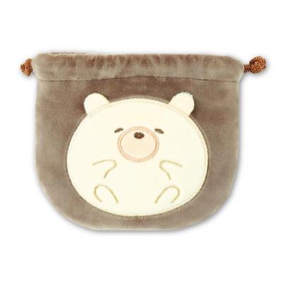 Pine Create Marukko Animal Warm Drawstring Bag Hedgehog Size: Approx. W13.3 H12 24P45249