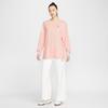 Women's Nike T Shirts Women's Pink Crew Neck Moderate Straight Fit