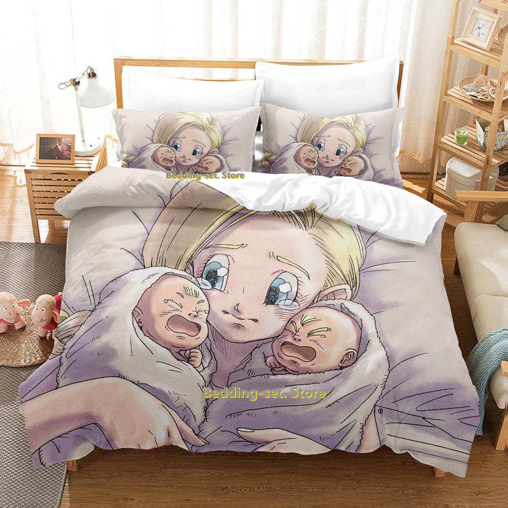 

New Dragon Quest Bedding Set Single Twin Full Queen King Size Bed Set Adult Kid Bedroom Duvetcover Sets Anime EU single(135x200cm)
