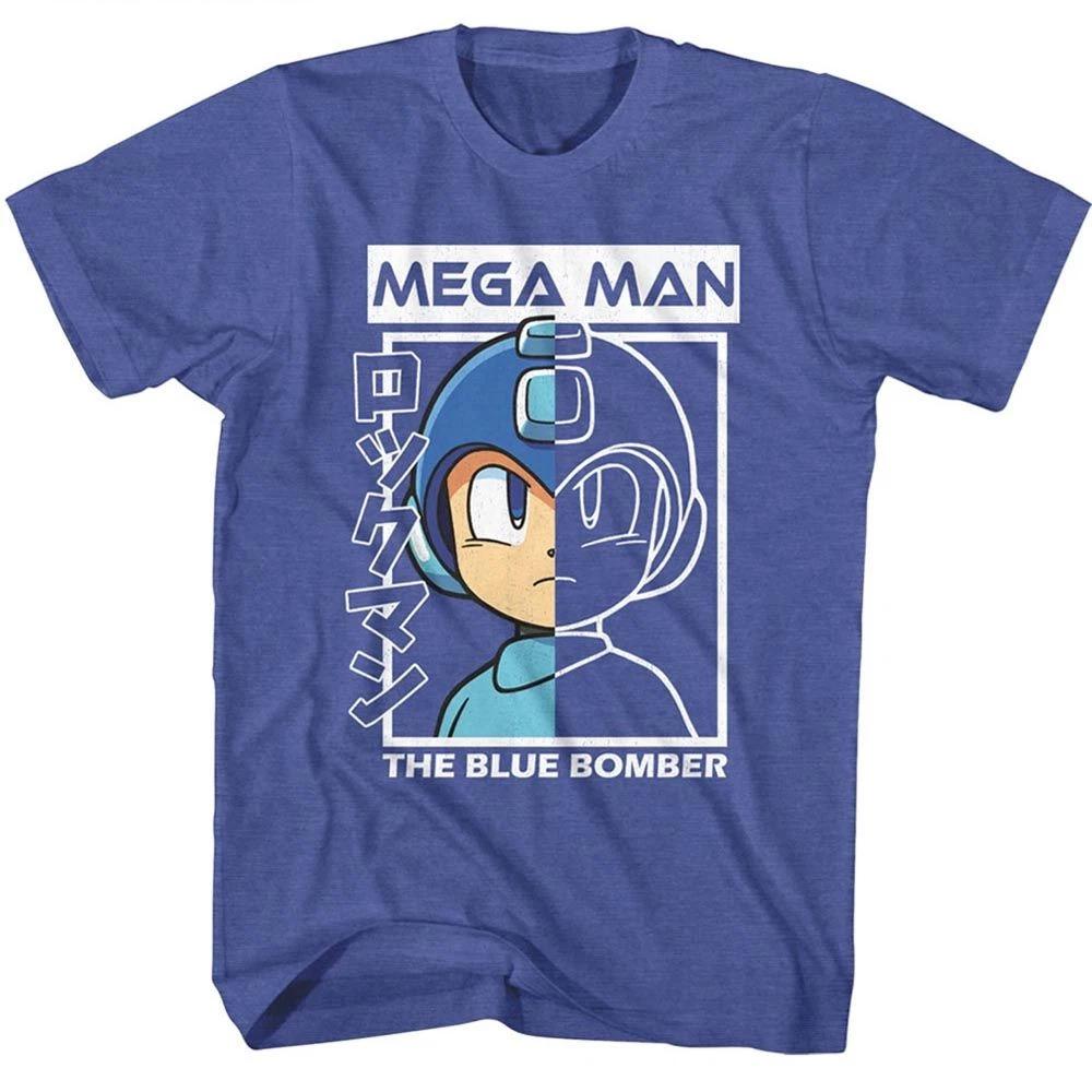 Mega Unisex Half Color Half Outline Tshirt S