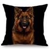 Black Background Dog Puppy Portrait Vizsla Husky Shepherd Shibu Cute Sofa Pillow Case Home Decorative Cotton Linen Cushion Cover