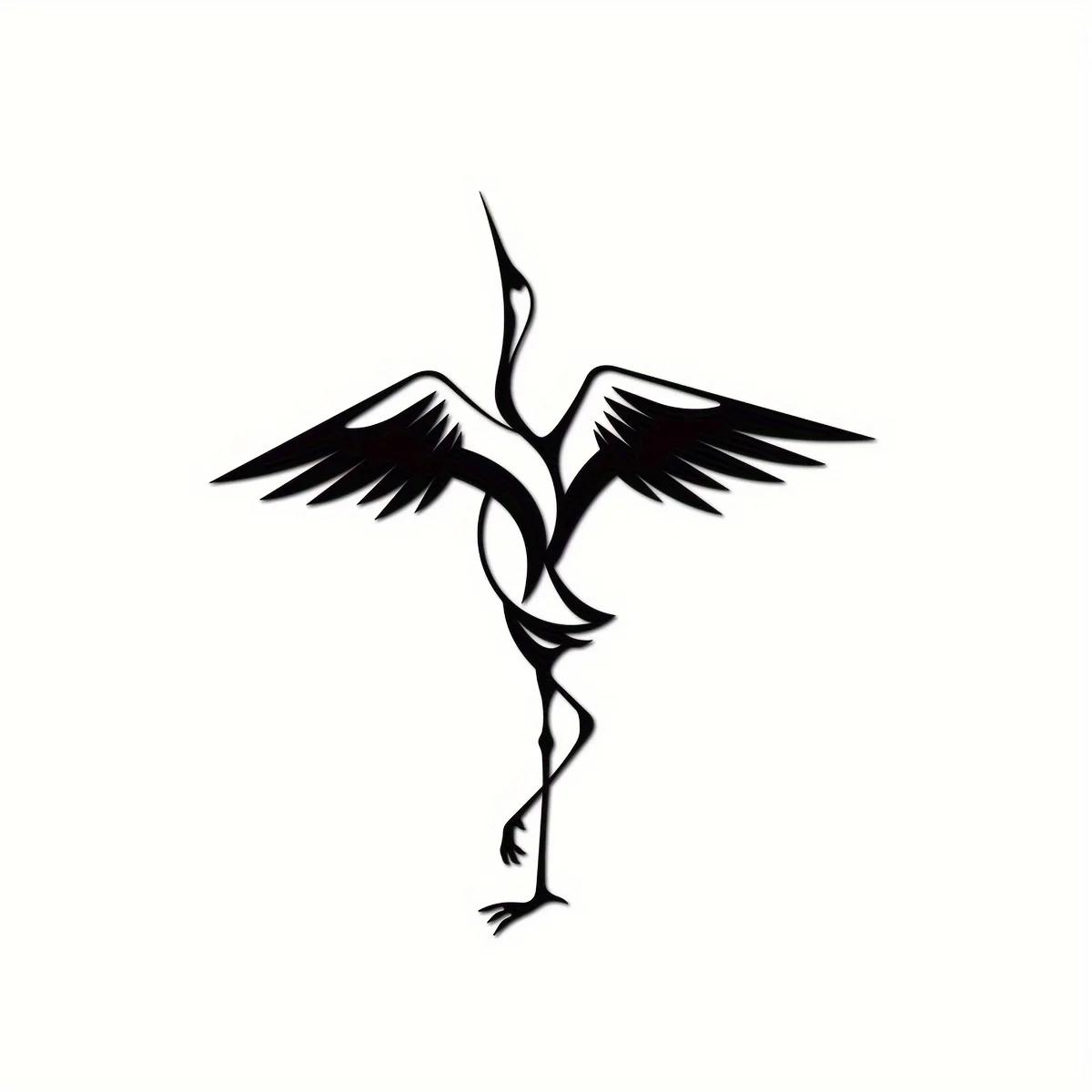 

1 шт. Аист Металлический настенный декор Элегантное металлическое искусство для кухни, ванной комнаты, гостиной, спальни и крыльца | Универсальное украшение для дома светло-серый