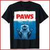 Paws Otter Funny Otter Lover Gifts Black Cotton T-Shirt Unisex T-Shirt