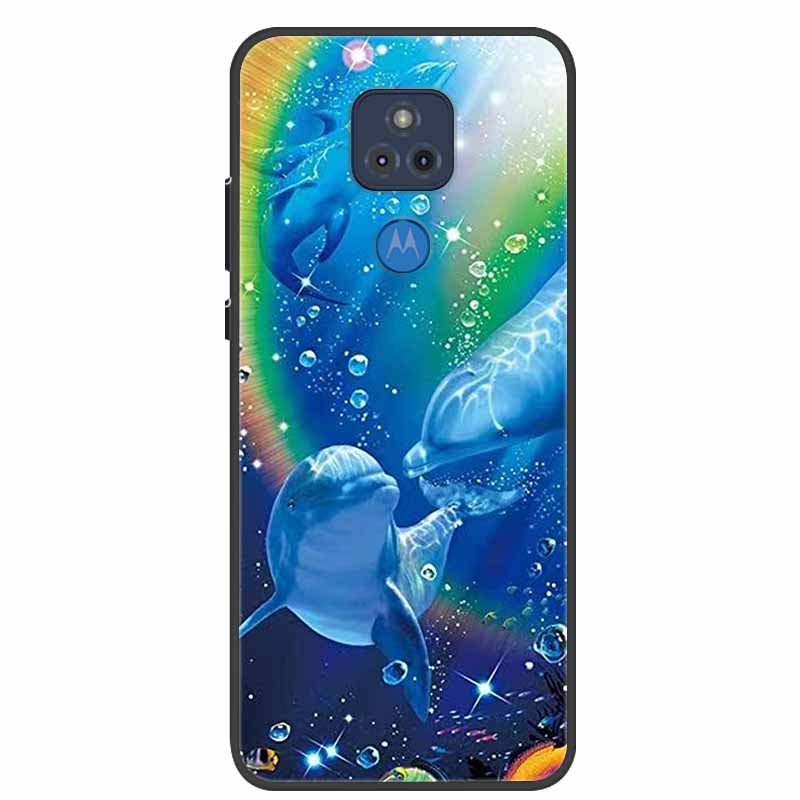 For Moto E7 Plus Case Bumper Silicone TPU Soft Phone Cover Case For Motorola E7 Plus Cartoon Funda E 7 Plus Shockproof Coque