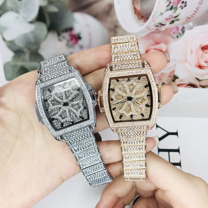 Time Has Come And Gone, Women'S Watches, Wine Barrels, Women'S Watches, Women'S Luxury Full Diamond Steel Belts, High-Value Fashion Watches