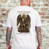 Saint Michael Archangel T Shirt, Roman Catholic Warrior Spirit Armor Round Neck Cotton Short Sleeve Men's Comfortable Style