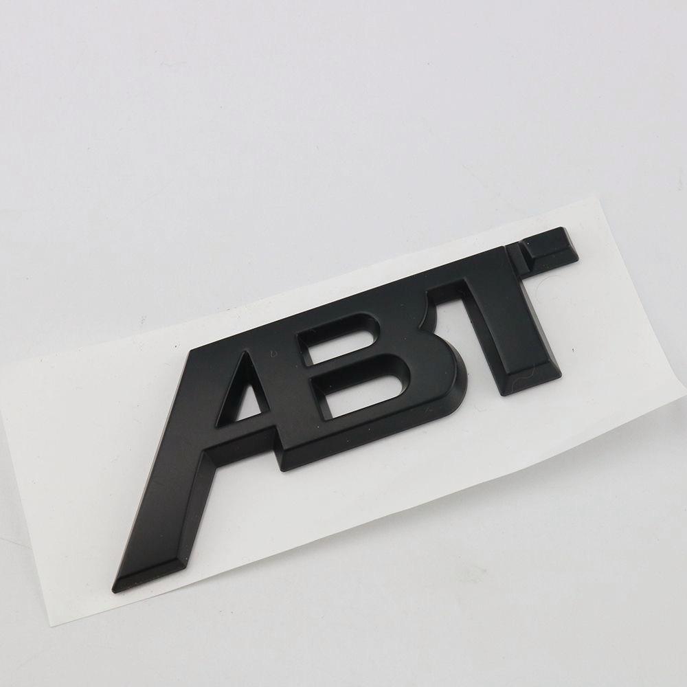 3D ABS ABT Sticker Car Rear Trunk Letter Logo Badge For A3 A4 A5 A7 A7 Q3 Q5 Q7 TT RS6 RS3 Accessories