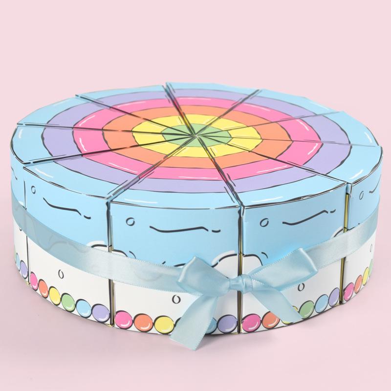 Triangle Cake-Shaped Gift Box for Birthday or Wedding - Pack of 10