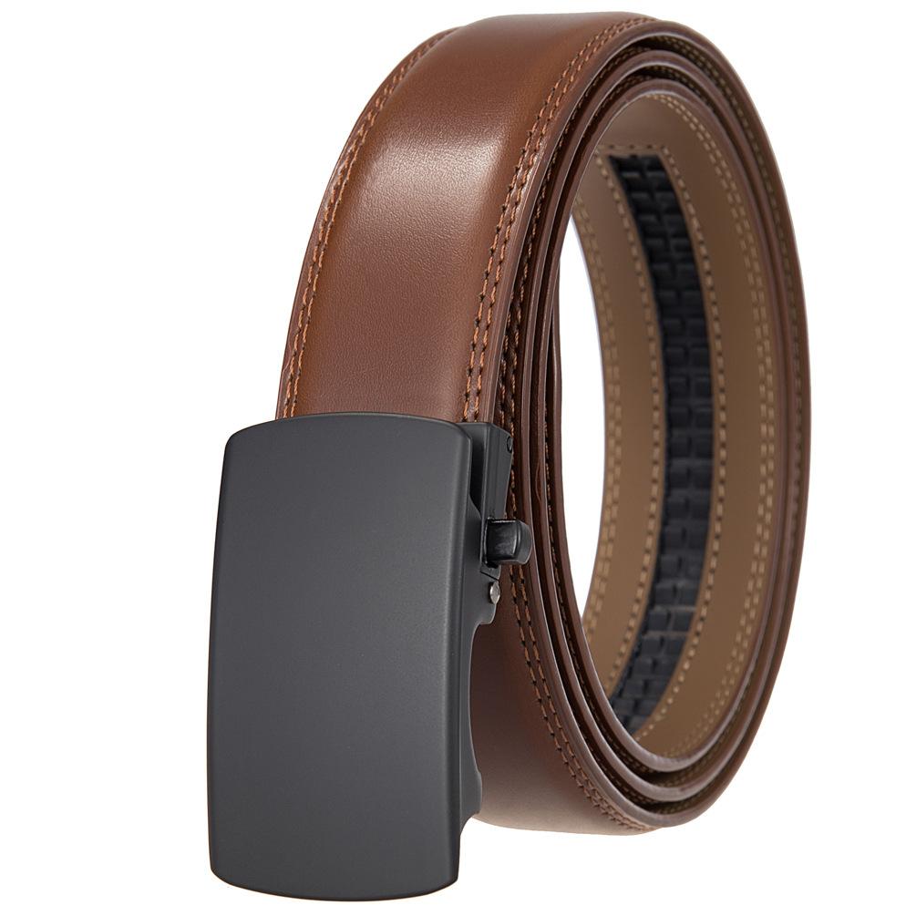 1Pcs Men'S Belt Automatic Buckle, Belt Men'S, Casual, Business Youth Cowhide Belt Ly36-35566-1