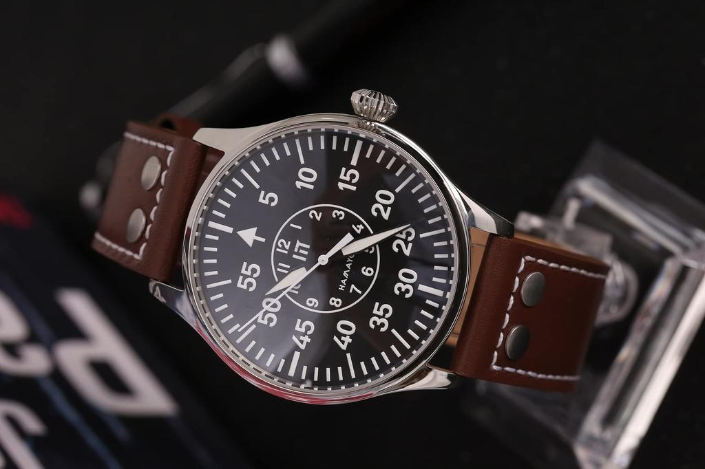 HAMAYOTA Automatic Military Watch with Japanese Watch Men's Movement, Pilot's (Black)