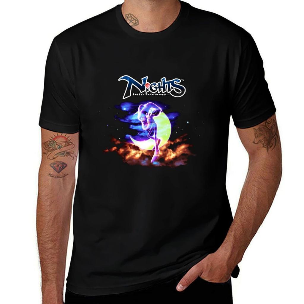 Nights Into Dreams... T-shirt Plain Blue Archive Shirts Graphic Tee Sports Fans Mens Cotton T Shirts