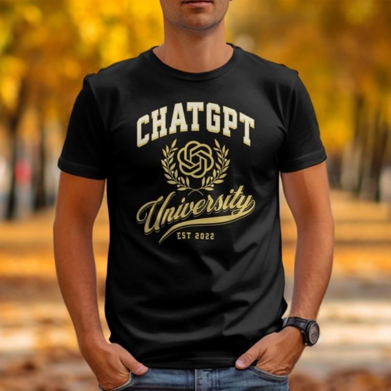 ChatGPT Universität T-Shirt Chat Gpt Tee Lustige ChatGpt Oberteile Künstliche Intelligenz T-Shirt Lustig