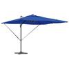 Cantilever Sun Umbrella with LED Light Strips Azure Blue 286 X 284 X 270 Cm