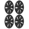 4PCS Wheel Hub Cap Matte Black High Strength Textured Design Replacement for Tesla Model Y 2020‑2023
