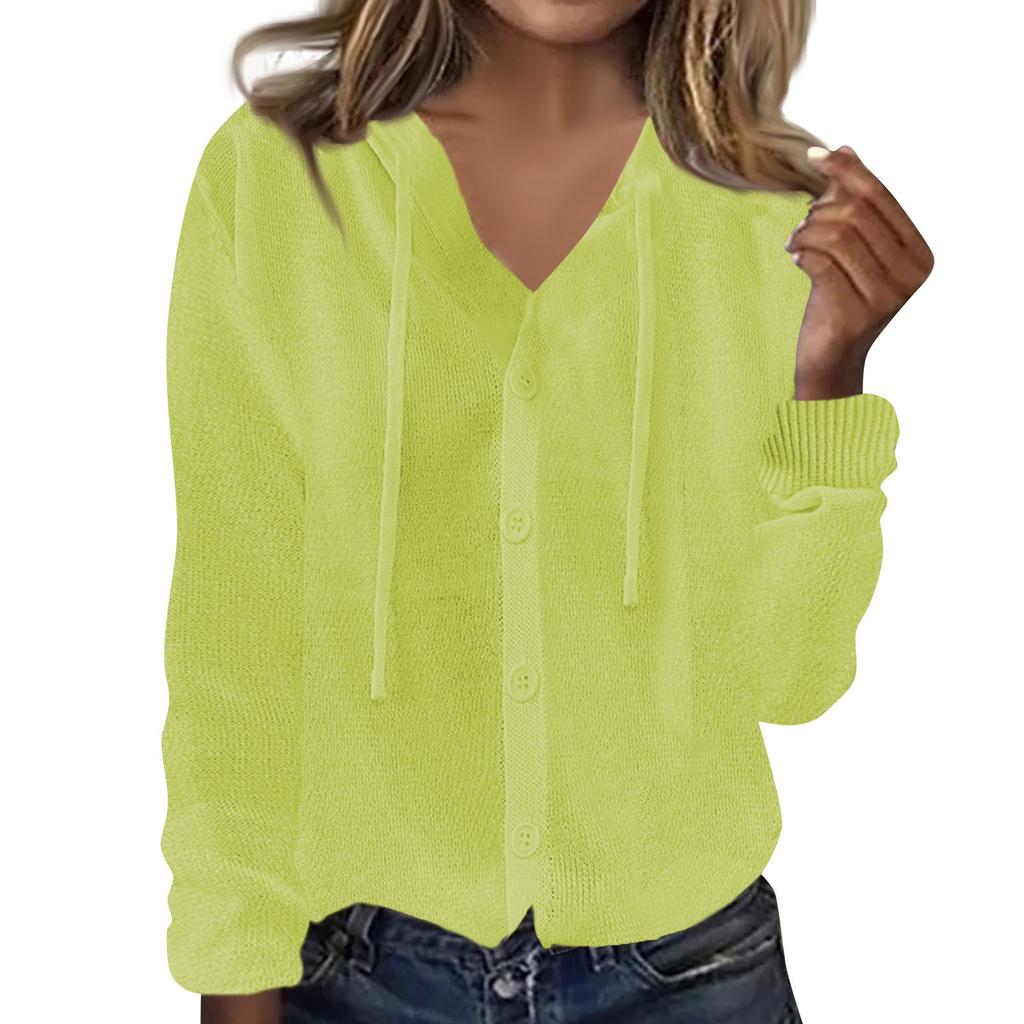 Damenmode Strick Cardigan Top Locker Langarm Sonnenschutz Kapuzenjacke