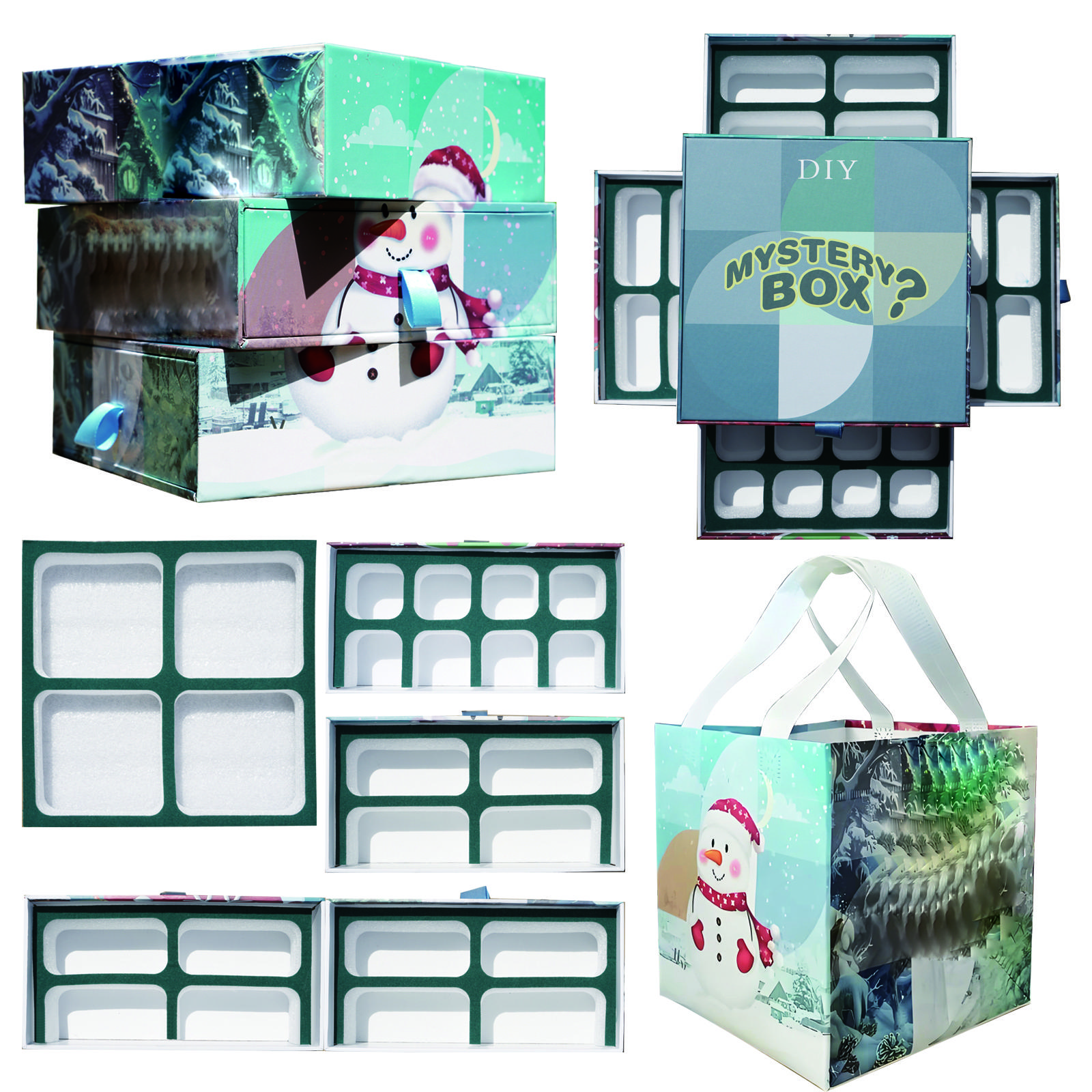 

Christmas Rotating Gift Box Christmas Eve Candy Packaging One Size