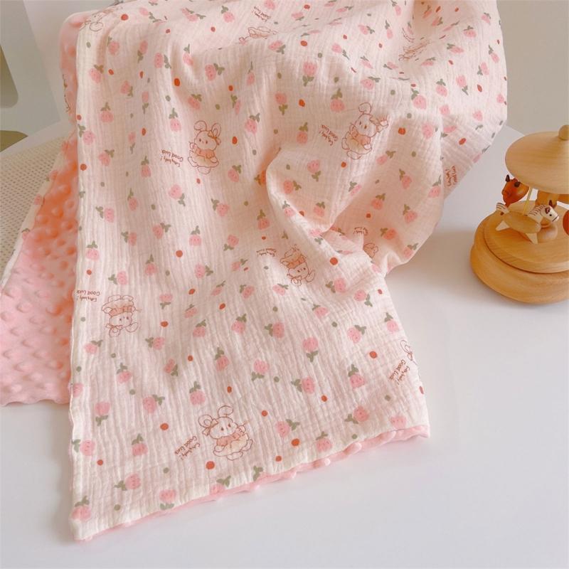 Baby Blanket for Soothing Relaxing Cotton Baby Comforter Calming Dotted Design Blanket for Newborns Cotton Swaddles Wrap