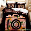 Vintage Camera Duvet Cover Fashion Comforter Bedding Set Soft Quilt Cover And Pillowcases For Teens Boy Single/Double/Queen/King
