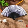 Traditional Chinese Sle Hand Fan Women's Qipao Dance Fan Portable Summer Small Foldable Fan Silk Material Bamboo Frame