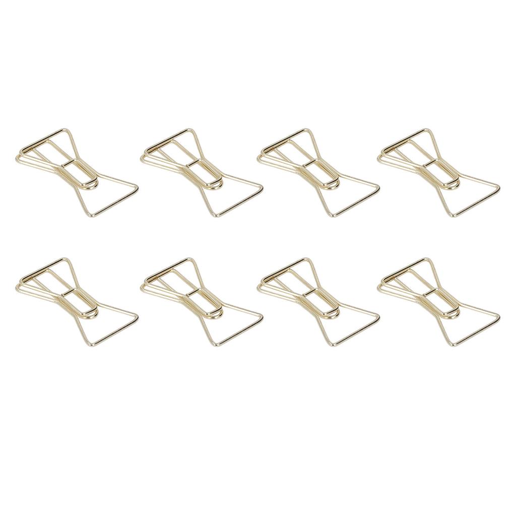 100Pcs Paper Clips Gold Cute Unique Shape Electroplating Process Lightweight Portable Metal