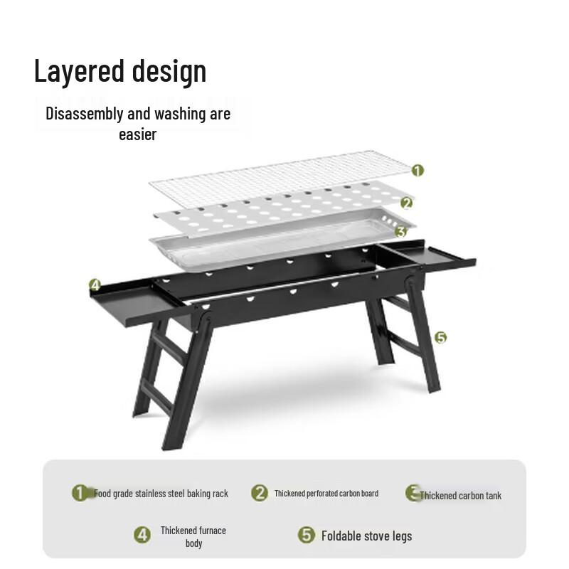 Portable Folding Charcoal BBQ Grill