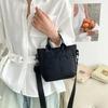 Simple Harajuku Style Women Shoulder Sling Bag Solid Color Going To Work Handbag Lightweight Crossbody Bag For Students Girls