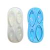 Holographic Keychain Silicone Mold Pendant Charms Mold Leaf Epoxy Resin Casting Mold for DIY Crafts Jewelry Making
