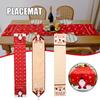 Table Cloth Christmas New Year Party Decorations Tablecloth Xmas Tree Elk Plaid Printed Home Dinner Table Cover Party Ornaments