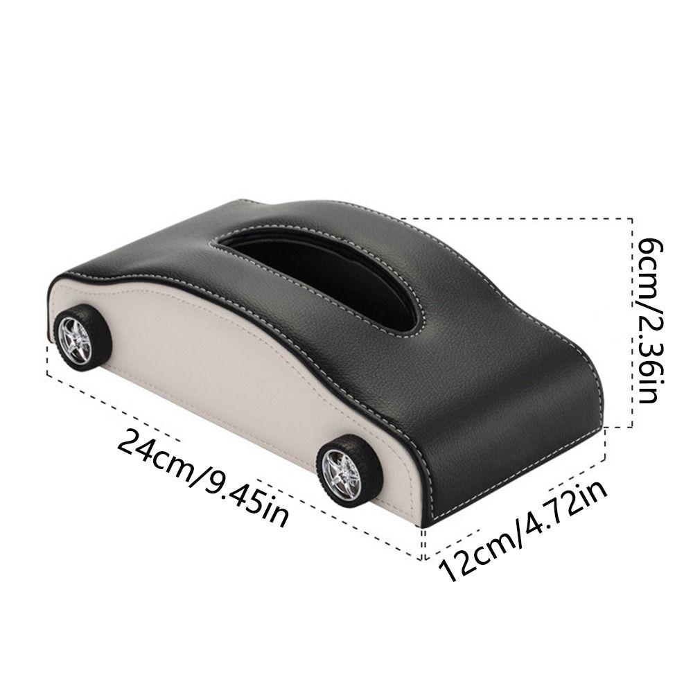 Decorative Tissue Dispenser Creative Car Leather Tissue Organizer Auto Napkin Holder Bathroom