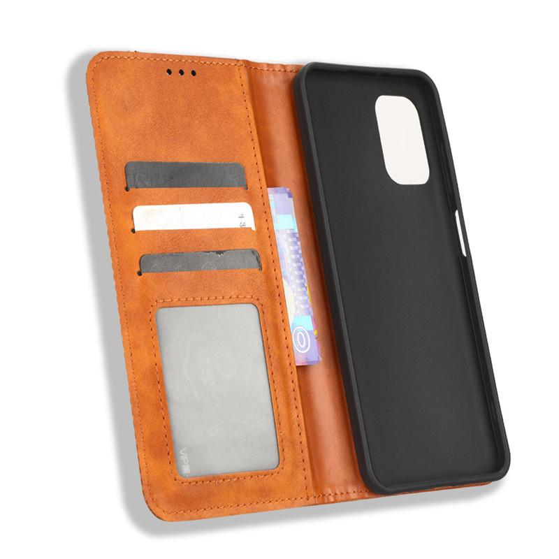 Nokia G60 5G Magnetic Flip Leather Case with Card Slot, Retro Design