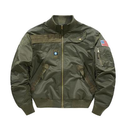Veste Simple d'Automne et d'Hiver Pilote de l'Air pour Homme Uniforme de Baseball Veste Courte à Col Montant