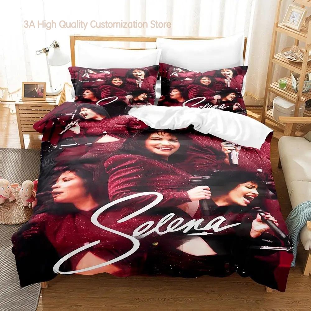 

Popular Selena Quintanilla Bedding Set Single Twin Full Queen King Size Bed Set Adult Boys Bedroom Duvetcover Sets Bed Sheet Set EU Single(135*200cm)3pcs