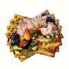 1pc Farm Chicken Chicks Design Home Decor Kitchen Placemats, Printed Insulated Table Placemats Suitable For Outdoor Family Party