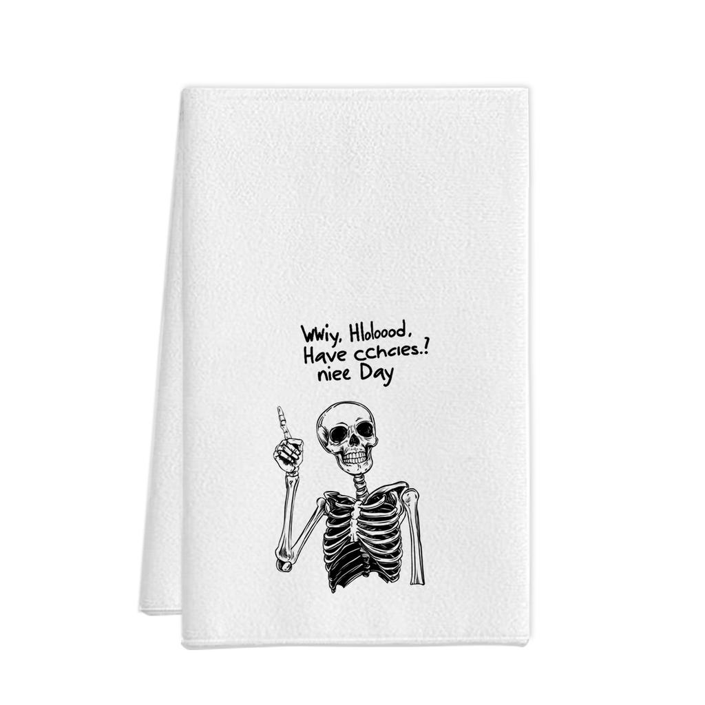 Halloween towel ornament gift microfiber printing kitchen towel special dish towel rag