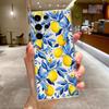 Summer Fruit Yellow Lemon Clear Case Cover for Samsung S25 S24 S23 Ultra Plus S22 S21 FE Soft TPU Cover Coque