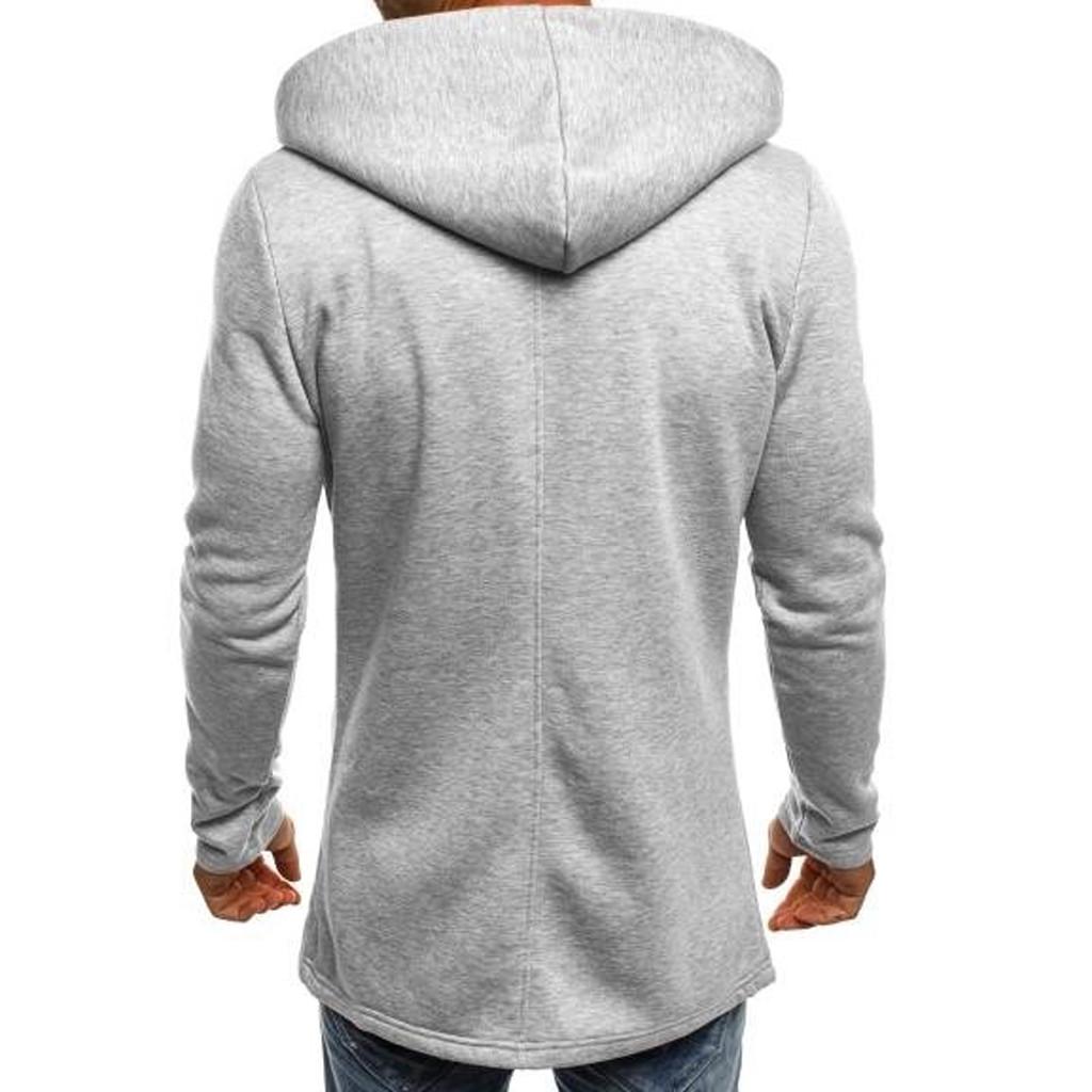 Hombres Otoño Invierno Color Puro Plus Size Capucha Cremalle Hombres Otoño Invierno Color Puro Plus Size Capucha Cremalle
