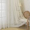 Modern Minimalist Hand-Embroidered Beaded Sheer Curtain Bedroom Balcony Living Room Decor