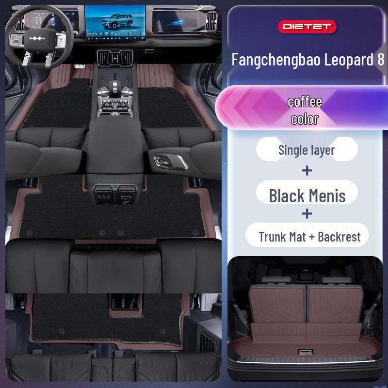 Equation 2025 TPE Leopard 8 Car Floor Mats - New Car Interior Modification Accessories