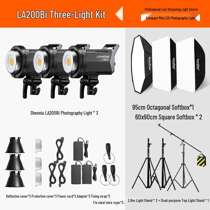 Godox LA200Bi Bi-Color LED Video Light Kit