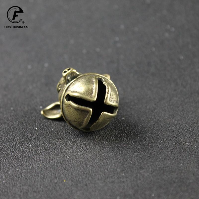 1Pcs Brass Copper Cute Little Pig Good Luck Tinkle Bell Charm for Bracelet & Anklet Jewelry Accessory Making & Pendant for Pet