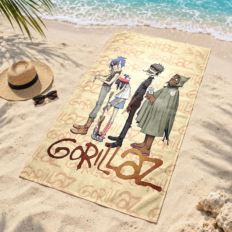 Gorillaz Microfiber Beach Towel Quick Dry Sand Free Lightweight Beach Towels for Travel Swimming Camping