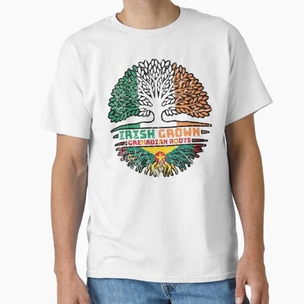 Grenada Grenadian Irish Ireland Tree Roots Fl T shirt Made in US/AUS Size S-2XL M