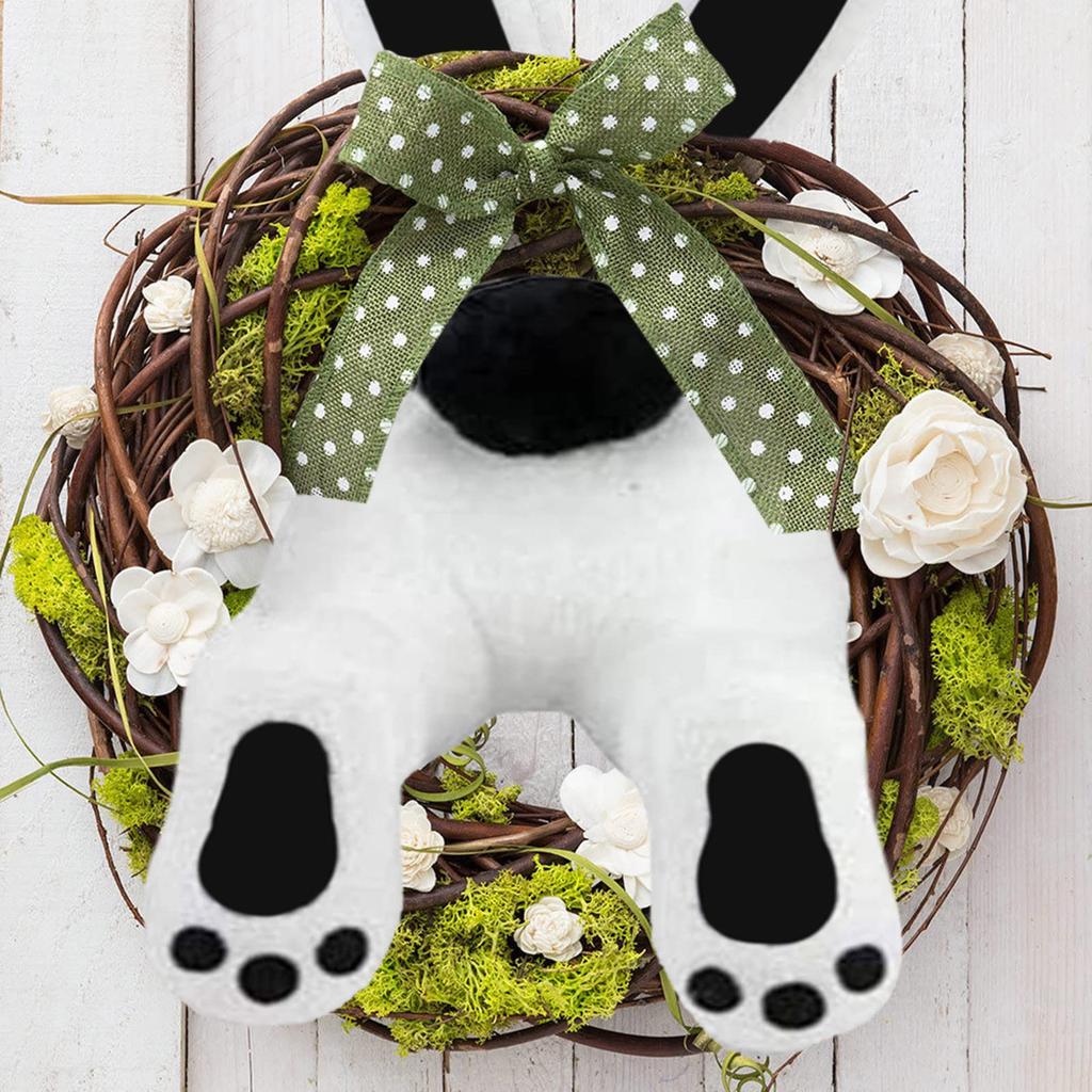 Easter Bunny Butt For Wreath,Easter Bunny Wreath Decorations,Easter Bunny Butt Wreath Kit,Easter Wreath Attachment Spring Home Door Wall Hanging Decor