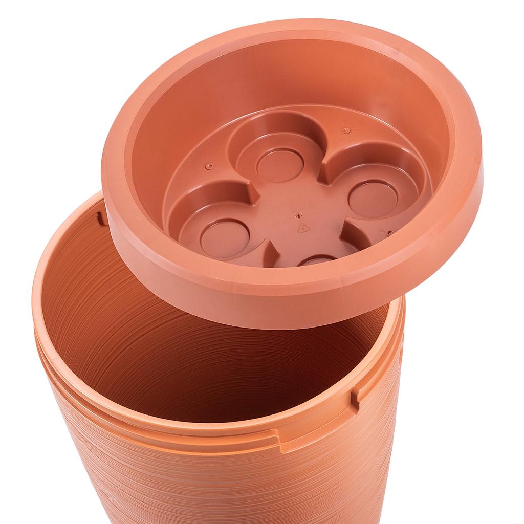 KADAX Réservoir d'Eau de Pluie 240L Avec Kit de Raccordement Terre Cuite Lisse