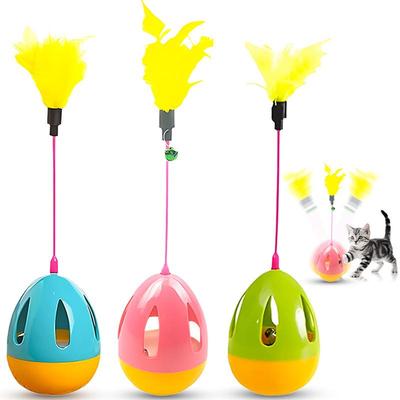 Cat Feather Unbreakable Doll, Cat with Bell for Self-entertainment and Boredom, Missed Food, Slow Food, Cat Teaser, Cat Toy, Pet Cat, Kitten