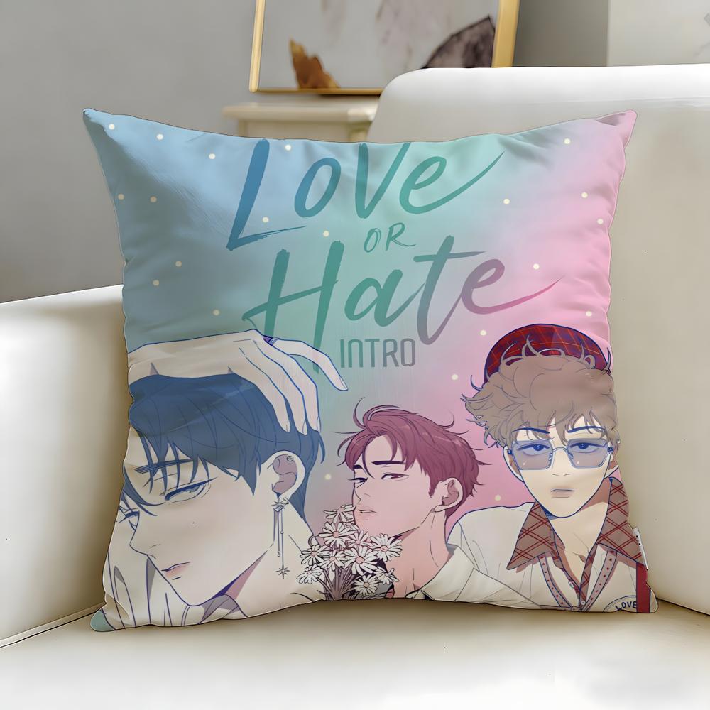 Классическая тема «Любовь или Ненависть» Наволочка Мягкая и Легко стирающаяся – Универсальная для Дивана, Кровати, Путешествий и Офиса 30cmx30cm